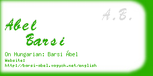 abel barsi business card